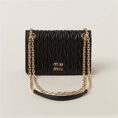 miu miu matelasse satchel|Black Matelassé Nappa Leather Mini.